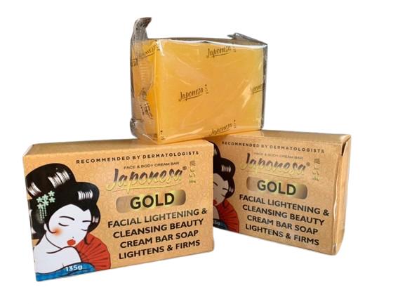 Japonesa Gold Facial Lightening & Cleansing Beauty Cream Bar Soap