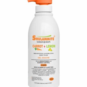 Shulammite Carrot Lemon Shower Gel 1000ml | Brightening Body Wash for Dark Spots